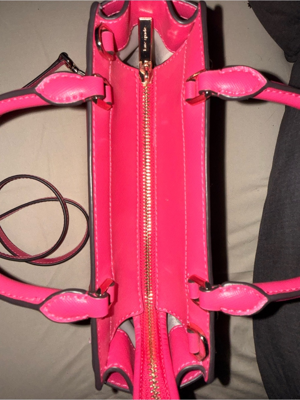 kate spade Bright Pink Leather Satchel with Crossbody Strap - Picture 12 of 13